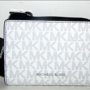 Michael Kors Monogram White and Black Men's Wallet- Cooper